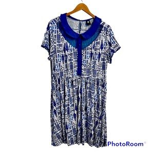 Torrid x BBC Dr Who Size 2 (Torrid size 14-16) Skater Dress Peter Pan Collar